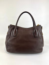 Brown Vitello Daino Leather Tote