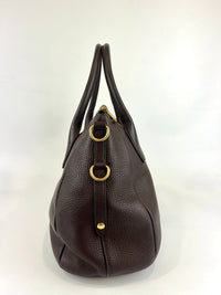 Brown Vitello Daino Leather Tote