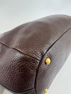 Brown Vitello Daino Leather Tote