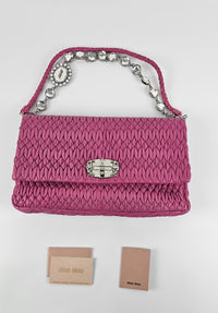 RP0169 Nappa Crystal Bag in Fuchsia