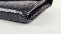 Antigona Long Flap Wallet in Black Grained Calf Leather