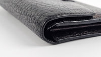 Antigona Long Flap Wallet in Black Grained Calf Leather