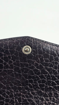 Antigona Long Flap Wallet in Black Grained Calf Leather