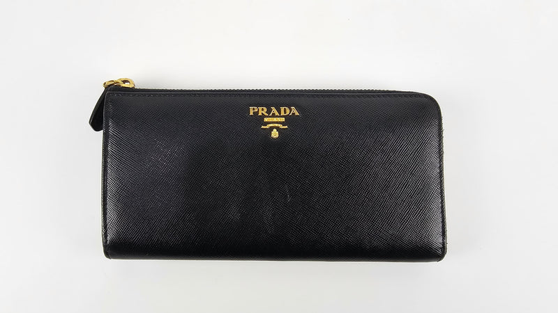 1M1183 Saffiano Metal Nero Long Wallet