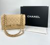 Beige Caviar Jumbo Classic Flap GHW