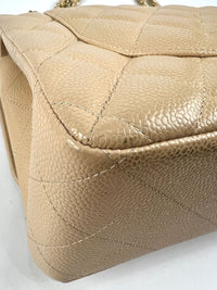 Beige Caviar Jumbo Classic Flap GHW