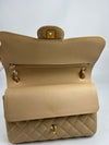 Beige Caviar Jumbo Classic Flap GHW