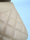 Beige Caviar Jumbo Classic Flap GHW