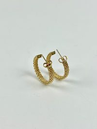 Somerset Mesh Hoop Earrings - 18K Yellow Gold Hoop