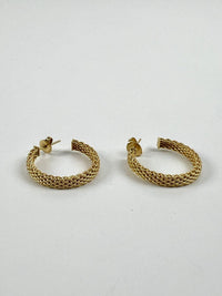 Somerset Mesh Hoop Earrings - 18K Yellow Gold Hoop