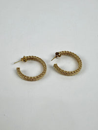 Somerset Mesh Hoop Earrings - 18K Yellow Gold Hoop