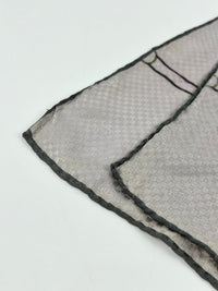 Accessory Collection Checkered Grey Silk Scarf