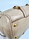 Beige / Pink Vitello Lux Bowler Bag