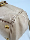 Beige / Pink Vitello Lux Bowler Bag