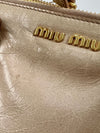 Beige / Pink Vitello Lux Bowler Bag