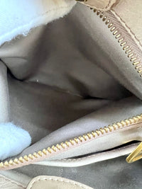 Beige / Pink Vitello Lux Bowler Bag