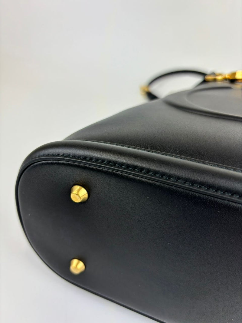 Black CD-Embossed Calfskin Medium C'est  Bag