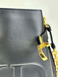 Black CD-Embossed Calfskin Medium C'est  Bag