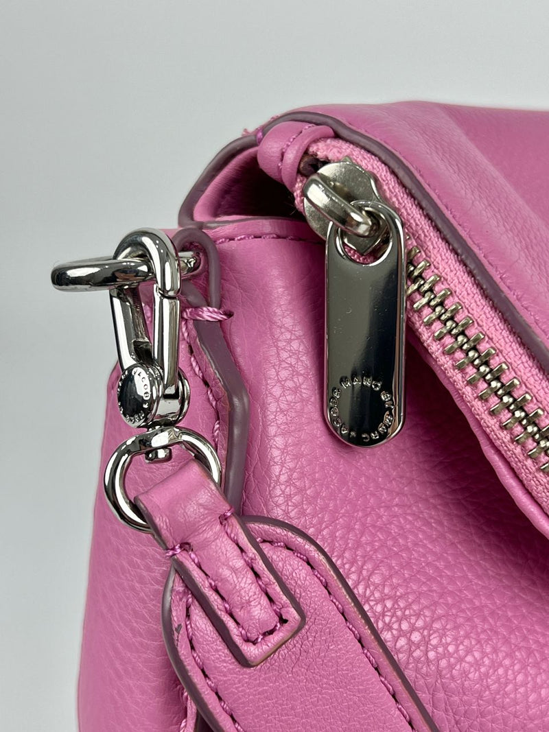 Pink Mini Leather Natasha Crossbody Bag