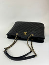 A91046 Large Black Caviar Leather Timeless Tote Bag GHW