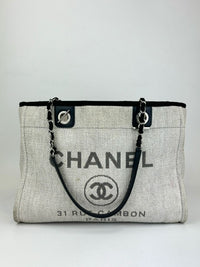 Grey Canvas Small Deauville Tote