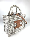 Small Cabas Thais in Textile with Celine-All-Over in Natural/Tan