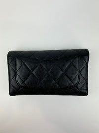 Black Caviar Classic Long Flap Wallet GHW