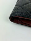 Black Caviar Classic Long Flap Wallet GHW