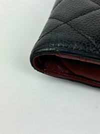 Black Caviar Classic Long Flap Wallet GHW