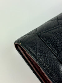 Black Caviar Classic Long Flap Wallet GHW