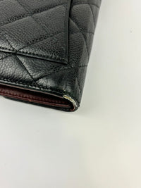 Black Caviar Classic Long Flap Wallet GHW