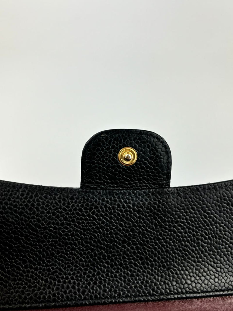 Black Caviar Classic Long Flap Wallet GHW