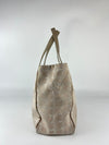 Beige Nylon / Leather Travel Line Tote Bag