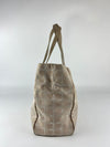 Beige Nylon / Leather Travel Line Tote Bag