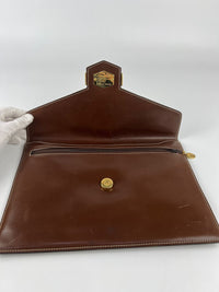 Vintage Brown Envelope Clutch