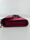 Pink Pebbled Leather Dionysus Mini Wallet on Chain Bag