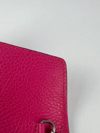 Pink Pebbled Leather Dionysus Mini Wallet on Chain Bag