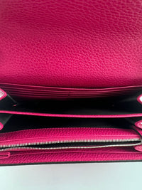 Pink Pebbled Leather Dionysus Mini Wallet on Chain Bag