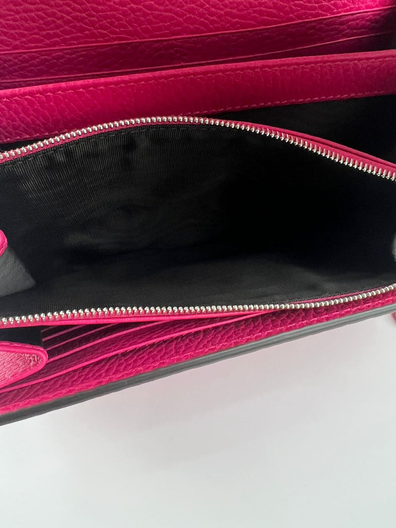 Pink Pebbled Leather Dionysus Mini Wallet on Chain Bag