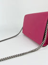 Pink Pebbled Leather Dionysus Mini Wallet on Chain Bag