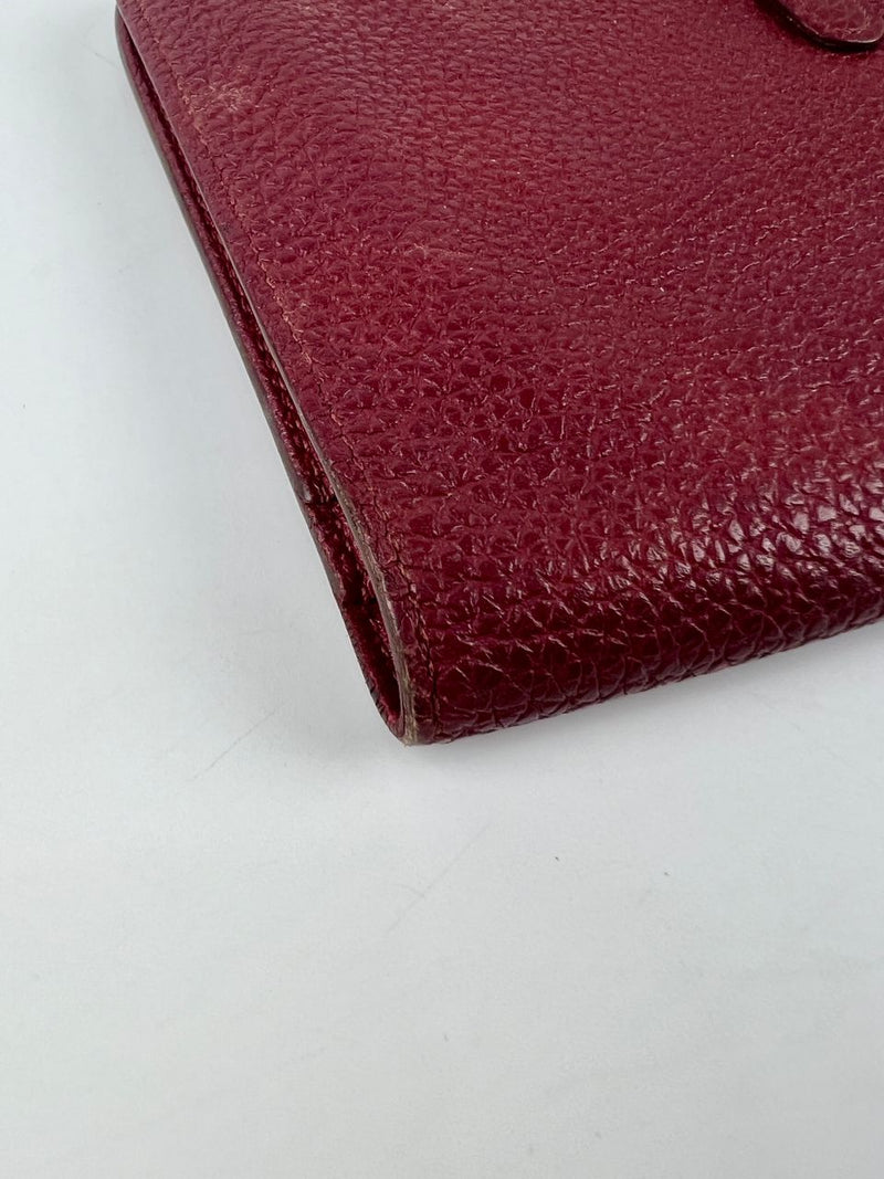 Dogon Duo Wallet in Rouge Grenat Clemence