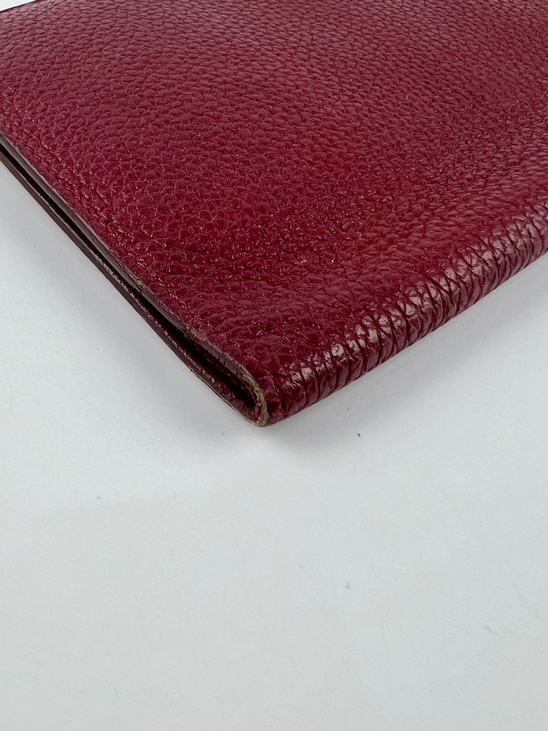 Dogon Duo Wallet in Rouge Grenat Clemence