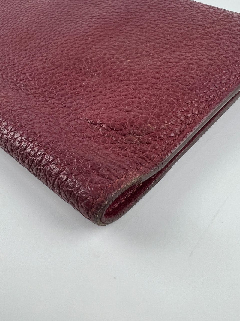 Dogon Duo Wallet in Rouge Grenat Clemence