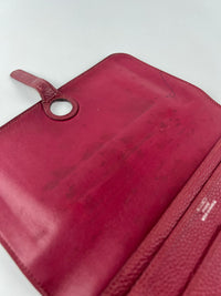 Dogon Duo Wallet in Rouge Grenat Clemence