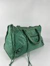 Vert Sauge Lambskin Leather Motorcycle Work Bag&nbsp;