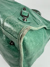 Vert Sauge Lambskin Leather Motorcycle Work Bag&nbsp;