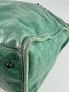 Vert Sauge Lambskin Leather Motorcycle Work Bag&nbsp;