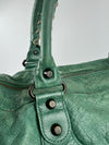 Vert Sauge Lambskin Leather Motorcycle Work Bag&nbsp;