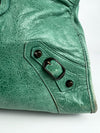 Vert Sauge Lambskin Leather Motorcycle Work Bag&nbsp;