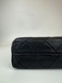 Black Lambskin In the Business Flap Bag SHW